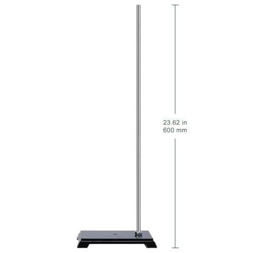 FunChem Heavy-Duty Lab Stand with Electroplated Steel Rod & Cast Iron Base, Stable Support for Laboratory Equipment