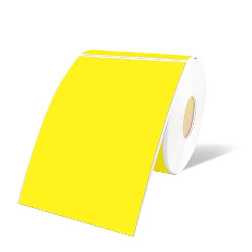 STARLIBOO 3"X5" Rectangle Color Coding Labels, Removable Square Label Inventory Stickers, Permanent Warehouse Moving Box Square Label (250Labels, Yellow) - color: Yellow, size: 3*5 inch