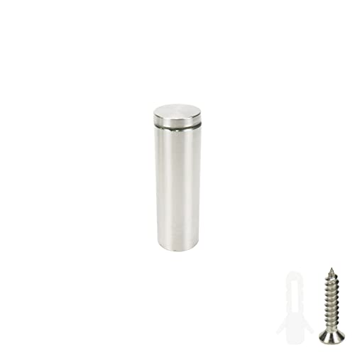 Sign Standoff Screws 1" Dia 3.2" Length Glass Standoff Bolts Stainless Steel 3/8" Thread Dia Advertising Screws - 4pcs - size: 1" Dia x 3.2" Length 4pcs