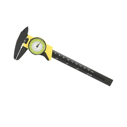 ZJchao Plastic dial Caliper, Plastic DIAL Vernier Caliper Ruler Measure Tool Professional for Measurements (Yellow (Imperial))