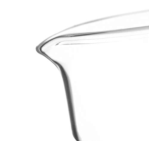 EISCO Crystallizing Dish, 300ml - Flat Bottom, with Spout - Borosilicate 3.3 Glass - Laboratory, Kitchen, Crafts