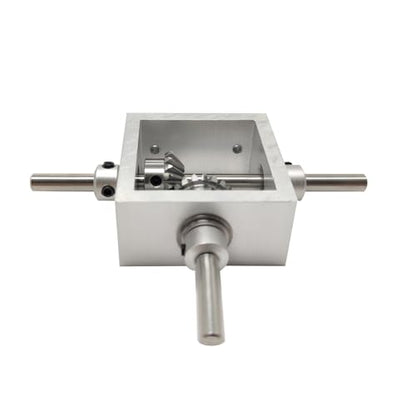 1:1 Right Angle Bevel Gearbox 1 Module 20 Teeth 90° Angle Drive Steering Gear Device Simple Mechanical DIY Module with 8mm Shaft - size: 8 mm shaft, style: 1 output shaft