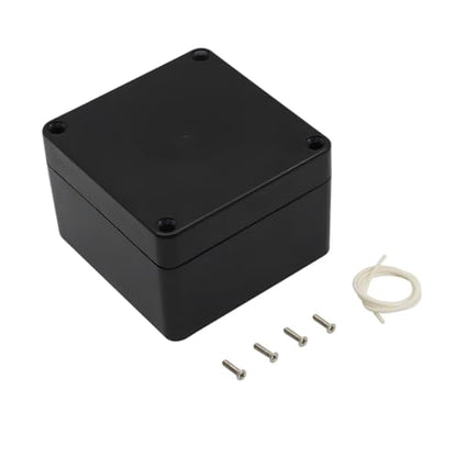 LeMotech Junction Box IP65 Waterproof Project Box Dustproof ABS Plastic Electrical Boxes Universal Enclosure for Electronic Black 3.29x 3.19x 2.2 inch (83 x 81 x 56mm)(Pack of 1) - color: Black (1 pack), size: 3.27" x 3.19" x 2.2"