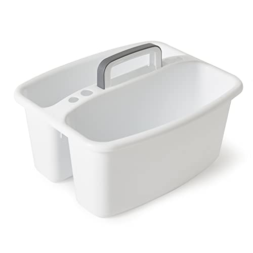 Gracious Living 2-Compartment Portable Plastic Storage Caddy & Tote - size: 1 Pack