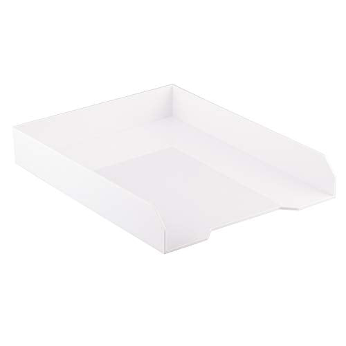 JAM PAPER Stackable Paper Trays - White - Desktop Document, Letter, & File Organizer Tray - Sold Individually - color: White, size: Pack of One (1) Tray