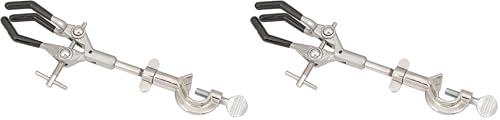 EISCO CH0688 Labs Clamp Retort, 3 PVC Coated Prongs (Opens to 90mm in Dia.) with Boss Head (Pack of 2) - size: 2 Pack