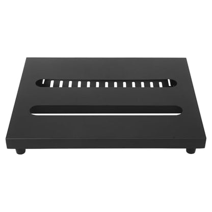 14" x 10.6" Guitar Pedal Board with Power Supply Tray - color: Black, size: 14" x 10.6"