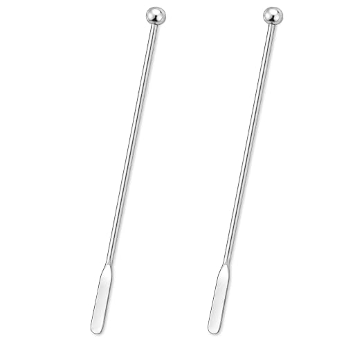 2-Piece Coffee Stirrers, 7.5-Inch Stainless Steel Reusable Drink Stirrers