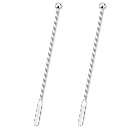 2-Piece Coffee Stirrers, 7.5-Inch Stainless Steel Reusable Drink Stirrers