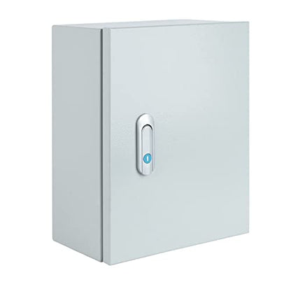Steel Electrical Junction Box, Indoor&Outdoor Electrical Enclosure Box, Wall Mounted Waterproof&Dustproof Metal Box, Universal Electric Equipment Enclosure Box with Safety Locks and Mounting Plates - size: 20"×16"×6"