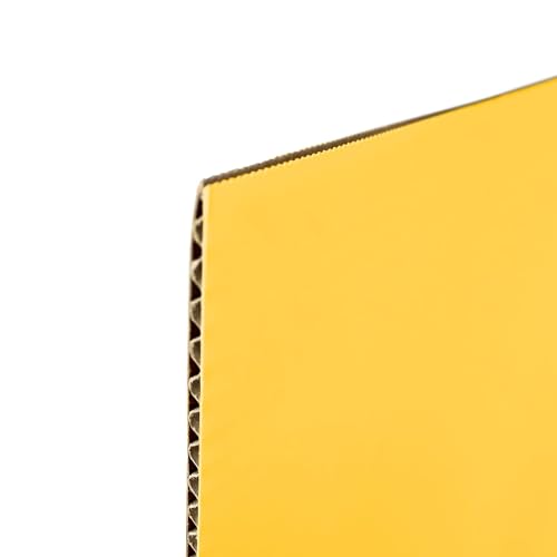 Flipside Products 36” x 48” Project Boards for Presentations, Science Fair, School Projects, Event Displays and Trifold Picture Board, Proudly Made in USA - Yellow - 24 Pack - color: Yellow, size: 24 Pack