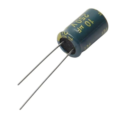 Fielect 80Pcs 10uF 250V Electrolytic Capacitor 8x12mm, Low ESR - size: 10uF 250V 8x12mm