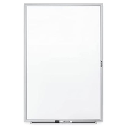 Quartet Dry Erase White Board 36"W x 24"H Non-Magnetic Whiteboard, Total Erase, Silver Aluminum Frame (S533) - color: Silver, size: 36"W x 24"H