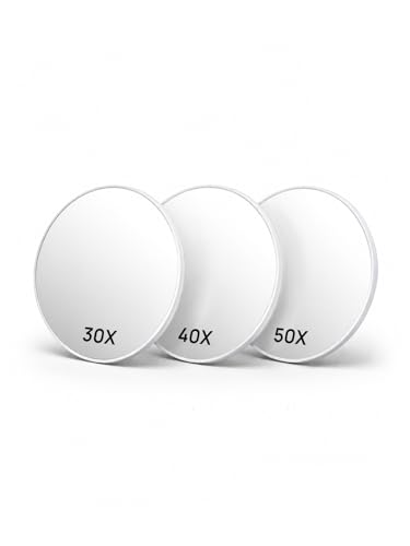 Macaki 30x40x50x Magnetic Magnifying Mirror Set for Makeup and Travel,3 in