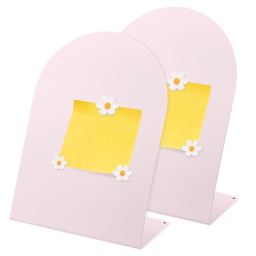 PATIKIL 2Pcs Magnetic Bulletin Board, Memo Magnet Display, Pink/White - color: Pink/White