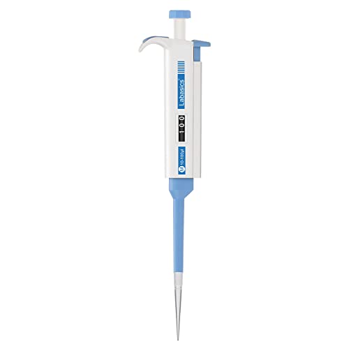 Labasics Single Channel Pipettor Controller, Adjustable Variable Volume Micropipette Pipette Pipet with Replaceable Tip Cone for Laboratory Research, 10-100 µL - color: Image Colour, size: General