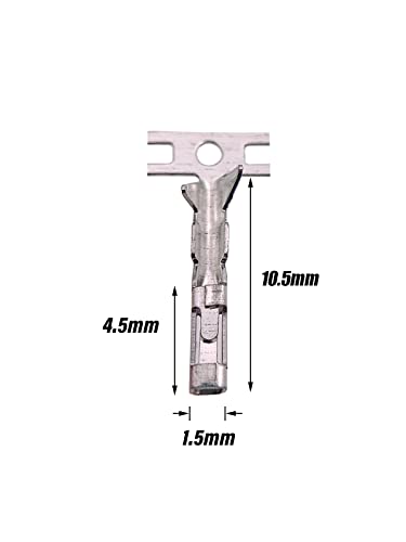 200Pairs 2.54mm Male Female Crimp Jumper Pin Connectors - size: 200pcs male and 200pcs female