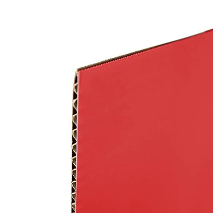 Flipside Products 36” x 48” Project Boards for Presentations, Science Fair, School Projects, Event Displays and Trifold Picture Board, Proudly Made in USA - Red - 10 Pack - color: Red, size: 10 Pack
