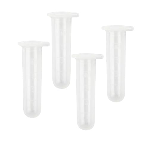 50pcs 5ml Plastic Test Tubes with Scale & Round Bottomed