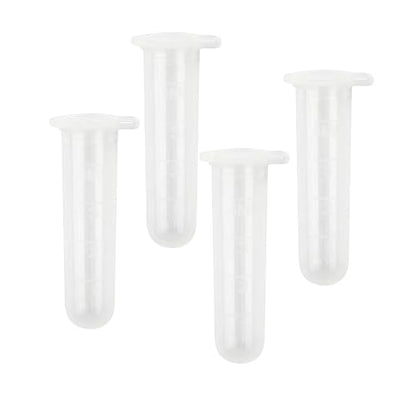 50pcs 5ml Plastic Test Tubes with Scale & Round Bottomed