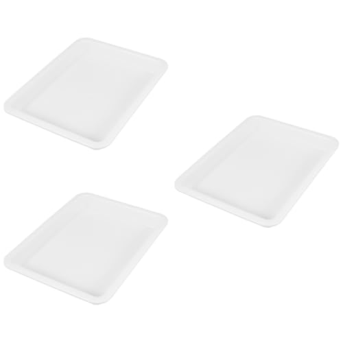 ULTECHNOVO 3Pcs Lab Tray Chemical Resistant Leak Proof 9.6x7.2x3.1in - color: Whitex3pcs, size: 9.7" x 9.7" x 3.2"