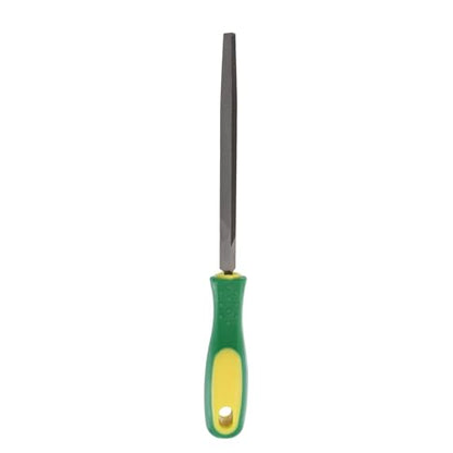HARFINGTON Triangle Thin Teeth Cut File 6" Double Cut Teeth High Carbon Steel Hand Rasp File Plastic Handle for Metal Wood Deburring Removing - size: 6", style: Thin