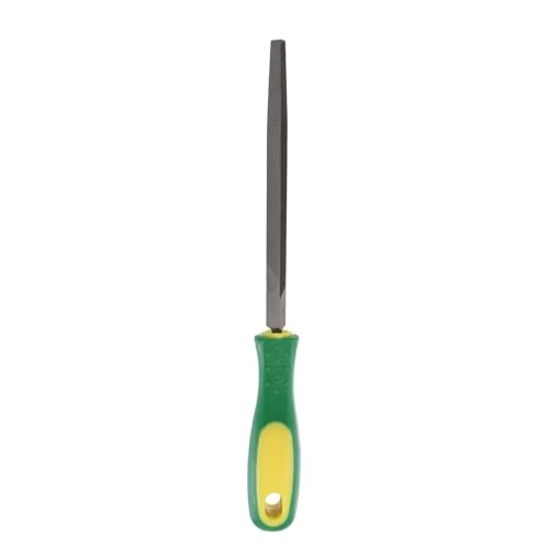 HARFINGTON Triangle Thin Teeth Cut File 6" Double Cut Teeth High Carbon Steel Hand Rasp File Plastic Handle for Metal Wood Deburring Removing - size: 6", style: Thin
