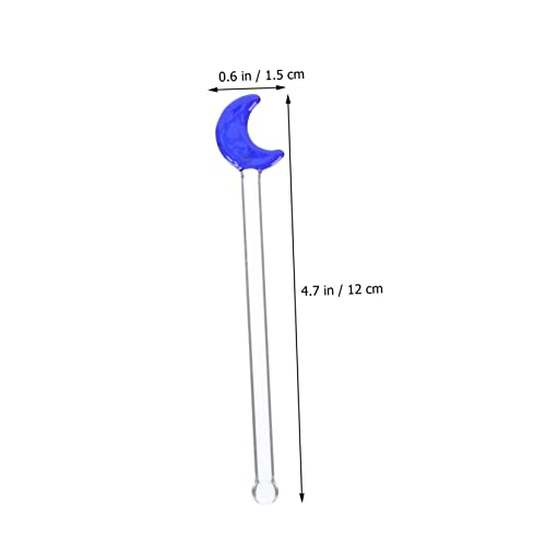 Cabilock 6Pcs Glass Swizzle Sticks, Stirrers for Drink Cocktail, 4.72 Inch Stir Sticks for Mixing Coffee Beverages Cocktails Skewers, Bar Tools for Home Party Bars