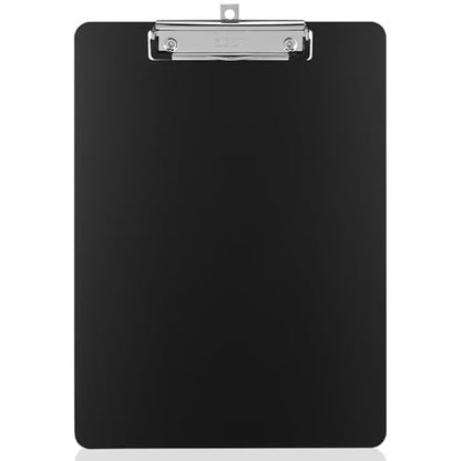 ZCZN Metal Clipboard, 12 x 9 Inches Aluminum Clipboards, A4 Letter Sizer Document Holder with Low Profile Clip, Suitable for School, Office, Jobsite or Medical Staff, Black