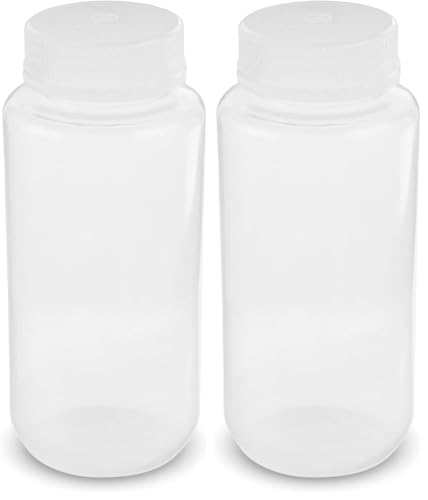United Scientific™ Sample Bottles with Lids, Polypropylene, 500ml, 24-Pack - size: 16 oz (Pack of 24)
