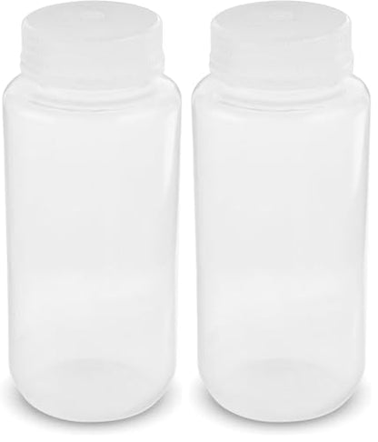 United Scientific™ Sample Bottles with Lids, Polypropylene, 500ml, 24-Pack - size: 16 oz (Pack of 24)