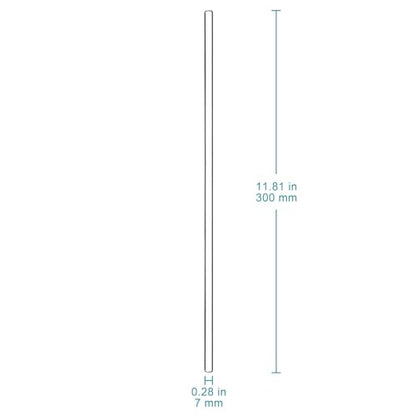stonylab 8 Pack Glass Stirring Rods, Solid Borosilicate Glass Rods Stirrers Sticks with Rounded Ends for Lab Kitchen, 12 Inch Length - size: 300 mm