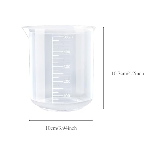 500ML Plastic Measuring Cup, Beaker Tip, Pour Measuring Containers - size: 500ml 1pcs