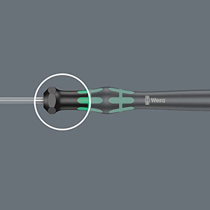 Wera 05117991001 Kraftform Micro 2035 Slotted Electronics Precision Screwdriver, 1mm Head, 40mm Blade Length - size: Slotted 1mm Head , 40mm Blade