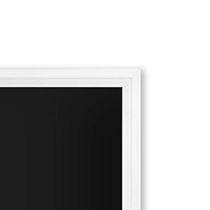 U Brands Large Magnetic Chalkboard, Wall Mounted, White Frame, 40" x 30" - size: 40"W x 30"H