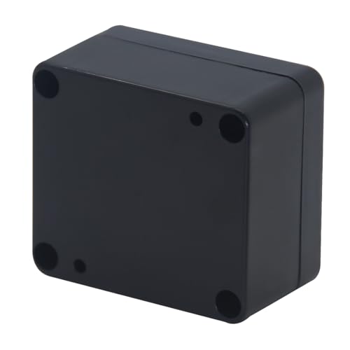 Project Box ABS Black Electrical Boxes IP65 Outdoor Waterproof Box Electronic Junction Box Power Enclosure with Cable Glands for DIY Project 2.5x2.3x1.38 inch (63 x 58 x 33 mm) - size: 2.5x2.3x1.38