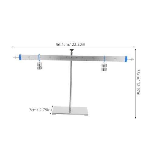 Alloy Lever Balance with 50cm Aluminum Stand and 10 Hook Weights Physics Teaching Tool for Classroom Experiments and Balance Equation Demonstrations