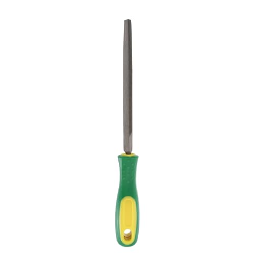 HARFINGTON Triangle Coarse Teeth Cut File 6" Double Cut Teeth High Carbon Steel Hand Rasp File Plastic Handle for Metal Wood Deburring Removing - size: 6", style: Coarse