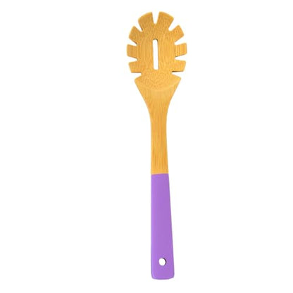 Rainbow Bamboo Kitchen Utensil Set for Kids – Montessori-Inspired 6-Piece Real Cooking Tools | Ages 2+ | Natural Bamboo | Color-Coded | Thoughtful Gift for Toddlers & Preschoolers