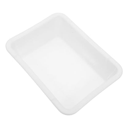 2pcs Lightweight Large Tray Utility Lab Dishes Storage Tray Organizer 7cm Depth Square Plate Acid Alkali Resistant