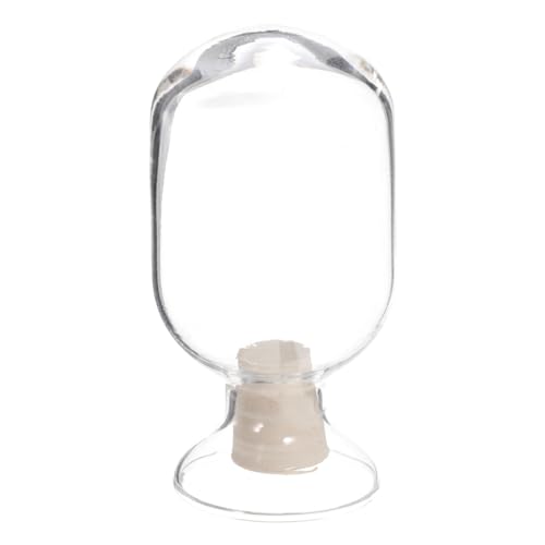 Beavorty Glass Match Holder Transparent Round Display Bottle with Stopper Specimen Jar for Laboratory Use 3.93 X 1.96 X 1.96 in Storage Bottle for Matches - size: 4.2 Ounces