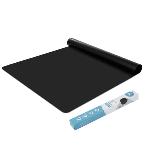 KitchenRaku Silicone Mat for Kitchen Worktop Protector, 23.6x15.7 In, Black - color: Black, size: 27.6"L x 15.7"W