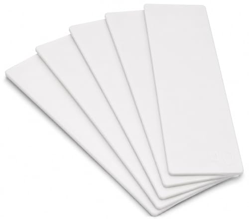 (Pack of 10) 1/32" (1 mm) Plastic Flat Washers Glazing Blocks 1.57 x 3.93 (40 x 100 mm) Framer Spacers Door and Window Packers (White) - size: 1/32" (1 mm, White)