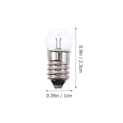 Hemobllo Mini Light Bulbs 50-Pack Round Screw Base Light Bulb Kit for Science Experiments Physics Lab Activities Electricity Kit Circuit and Mini Lamp Classroom Use