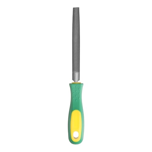 HARFINGTON 6" Half Round Medium Cut File Double Cut Teeth Bastard Metal File High Carbon Steel T12 with PP Handle for Metal Wood Tool Sharpener, Gray - size: 6"