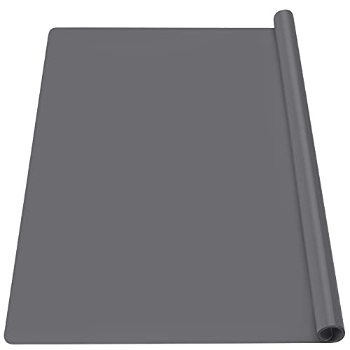 Gartful Silicone Mat Dark Grey 25.2" x 17.7", Large Craft Sheet, Desk Work Mat & Countertop Protector - color: Dark Grey, size: 17.7" x 25.2"