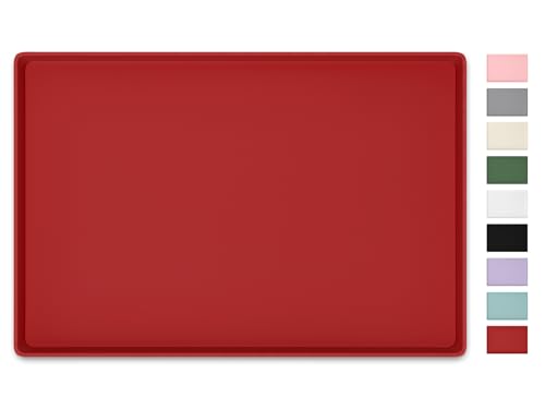 Silicone Art Mat for Crafts, 16" x 24" Waterproof Non-Slip Painting Mat - color: Red, size: 16" x 24"