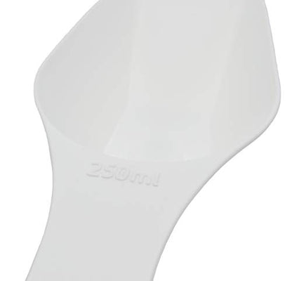 EISCO 6PK Scoops, 250ml (8.5oz) - Polypropylene Plastic - Flat Bottom - Excellent for Measuring & Weighing - Autoclavable