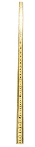 EISCO Meter Stick (Pack of 10) Single Sided Hardwood Metric Meter Stick with Vertical Reading and Zero Top