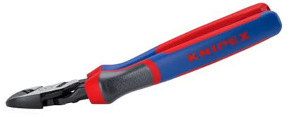 KNIPEX Tools - High Leverage Angled Diagonal Cutters, 12 Degree Angled, Multi-Component (7422200SBA), 8 inches